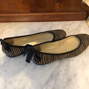 Animal print “hair” ballet flats